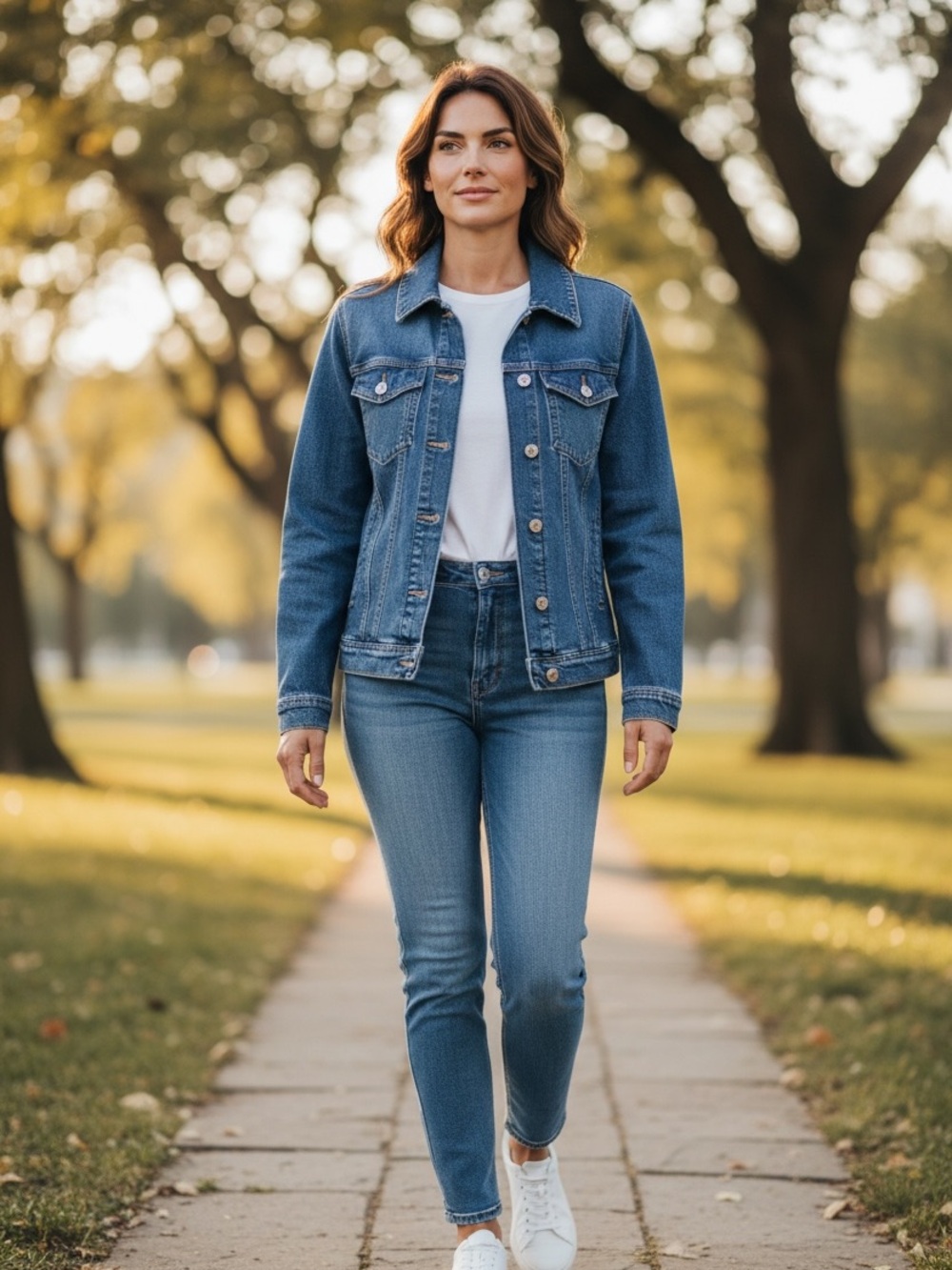 Sonoma Denim Jacket Women’s Medium Blue Wash Button Front Jean Jacket Classic
